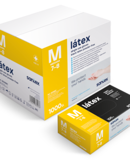 GUANTE DE LATEX NEGRO DE 5,5 grs SIN POLVO