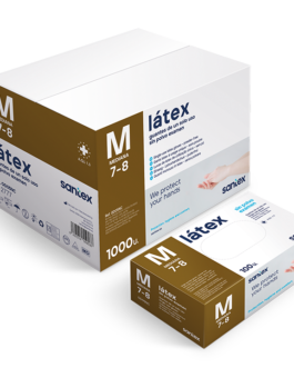 GUANTE DE LATEX SIN POLVO DE 5GRS