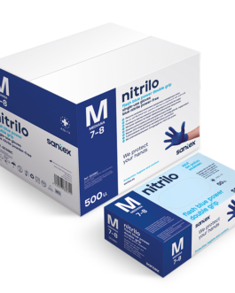 GUANTE DE NITRILO AZUL DE 8,5GRS DIAMANTADO