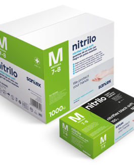 GUANTE NITRILO NEGRO 3.5Grs