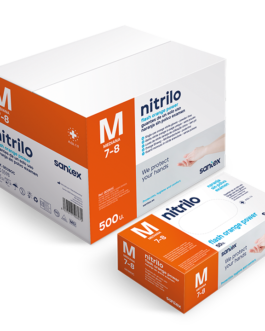 GUANTE NITRILO NARANJA 8,5Grs DIAMANTADO