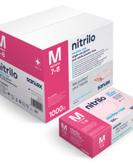 GUANTE NITRILO ROSA 3,5grs